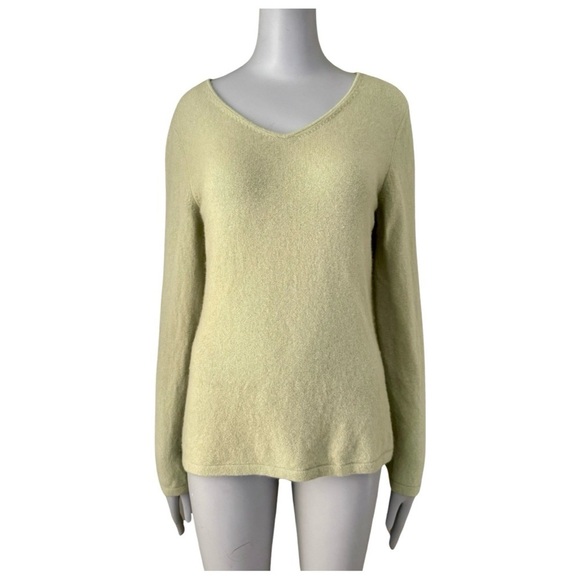Charter Club Sweaters - CHARTER CLUB 100% Cashmere V-Neck Sweater Celery Green Size Medium